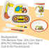 Kids Tableware Set, 5-Piece Set Included Plate, Bowl, Cup, Fork, and Spoon - Toddler Dinnerware, Baby Feeding Divided