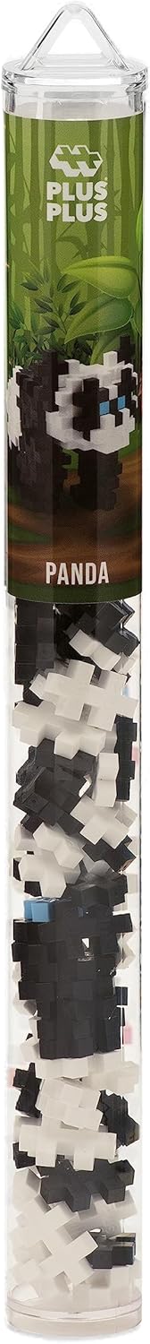 PLUS PLUS – Panda, 70 Piece Construction Building Stem/Steam Toy, Interlocking Mini Puzzle Blocks