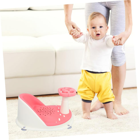 Totority Bath Seat with Suction Cups Non-Slip Tub Chair Adjustable Height Comfortable Bathtub Support Portable Foldable