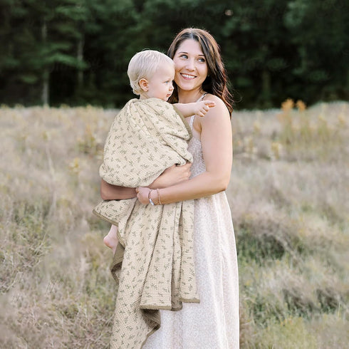 4 47"x47" lulumoon Muslin Baby Blanket for Unisex - Soft Cotton Receiving Blanket for Infant - Layer Reversible