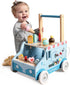 labebe Baby Push Walker, Wooden Activity Walker for Boys Girls 12M+, Push