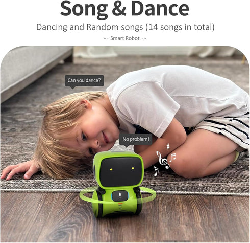 3-7 GILOBABY Interactive Talking Robot for Boys, Smart Toy with Touch Control, Playback Mode, Dancing, Singing
