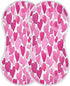 Bulletgxll Set 4, Pink Hearts Unisex Baby Burp Cloths of Soft Absorbent Organic Cotton Muslin Burping Cloths