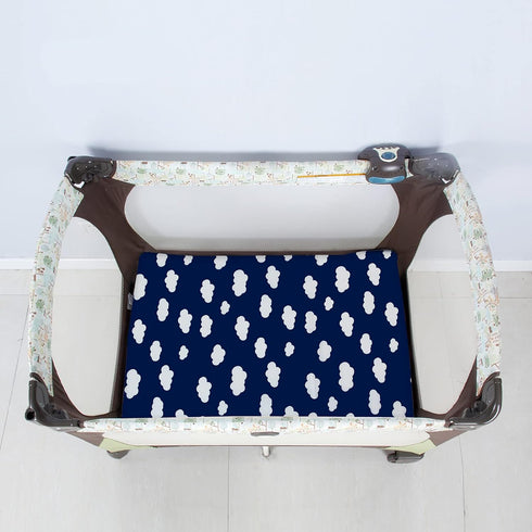 Pack 2 Pack Pack and Play Sheets Fitted, Playard Sheet Fits for Graco n Play Mattress, Mini Crib Sheets for Baby Boys