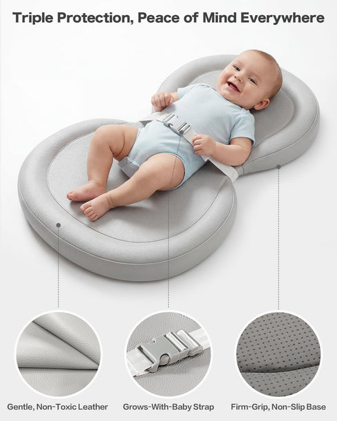 30"x18", Mamatepe Baby Changing Pad, Waterproof Wipe-Clean PU Foldable On-the-Go Travel Mat, Non-Slip with Adjustable