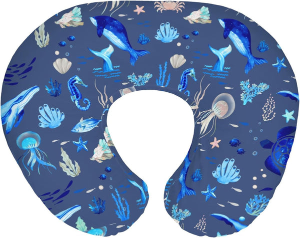 Cute Sea Animals Baby Nursing Pillow Covers for Boy Girl Turtle Whale