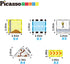 PicassoTiles Magnet Tile Building Blocks, Printed Construction Themed Toy Set with 8 Character Action Figures for Kids