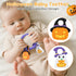 CulinaCraft 3-12 Halloween Baby Teething Toys, Pumpkin & Ghost Silicone Teether for Months, Textured Sensory Chewing