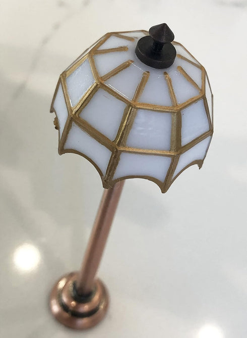 Settings Charming LED Dollhouse Floor Lamp with Cream Shade - Perfect for Miniature