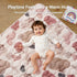 50"x50" 0-6 Tummy Bunnikins & Clover Thicken Soft Play Mat for Babies Months, Foldable and Non Slip One-Piece Baby