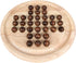 Solid Wooden Solitaire Game, Classic Handcrafted Rubber Wood Board Game Toy with 33 Smooth Wooden Balls, Strategic Mind