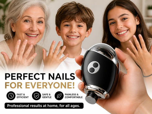GUNIXA Trimmer 3 Settings, Electric Nail Clipper with USB Charging- Safe & Automatic Nail for Adults, Kids & Seniors