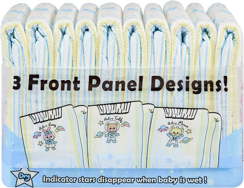 Littleforbig Adult Brief Diapers 10 Pieces - Astro Babies (Medium 28"-38") Printed