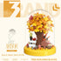 Sacblirr Set Autumn Leaves Tree House Bonsai Tree House Building Toy Flowers Ideas Building Blocks Complete with Dust