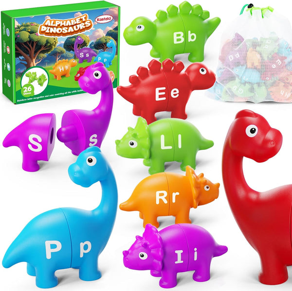 Kasfalci Alphabet Learning Toys, Dinosaur Toys for Kids, ABC Learning for Toddlers,
