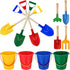 Jexine 12 Pcs Sand Buckets and Shovels for Kids Beach Sand Toys