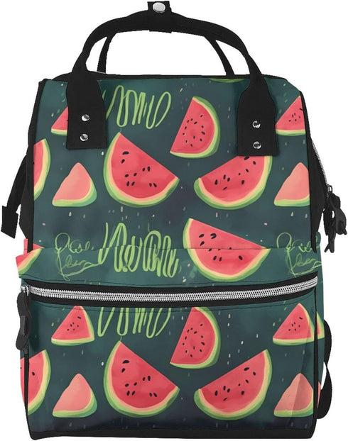 DWVTSLH One in a Melon Diaper Bag Backpack Multifunction Nappy Bags Waterproof Mummy