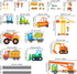 DECOWALL DS-8012 Kids Wall Stickers, Construction Site Cars Island Decals, Peel and Stick Removable for Nursery Bedroom