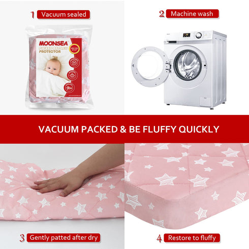 Pack 39"27"5" Pack and Play Sheets Fitted, Breathable Thick Playard Lovely Print Cover Compatible with Graco n Play
