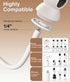 KWTCUOI 82" Adjustable Height Baby Monitor Floor Stand with Flexible Gooseneck - No Drill & Tool-Free,Sturdy Base,Fits