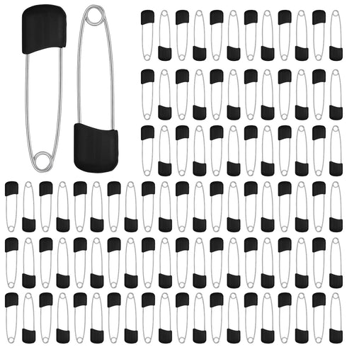 HJZHII 100Pcs Diaper Pins Safety 2.2 Inch Plastic Head Cloth Diaper Nappy Pins