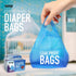 400 Pack 400 Count Baby Disposable Diaper Bags - Scented Lavender Odor Absorber Biodegradable Plastic Sacks for Trash