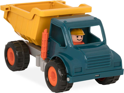 Battat Yellow Dump Truck, Classic Toddler Trucks with Soft Rubber Wheels, Kids Construction Toy for 18 Months +