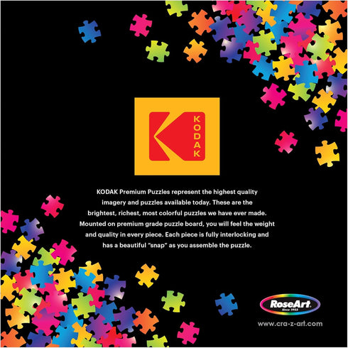 1000 26.625 19.25 Inches RoseArt - Kodak Premium - Piece Jigsaw Puzzle for Adults Lakeside Resort Peaceful Waterfront