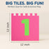 10 (12" 12" Hopscotch Playmat Foam Interlocking Puzzle Floor Mat - Large Number Tiles by Square Blocks)