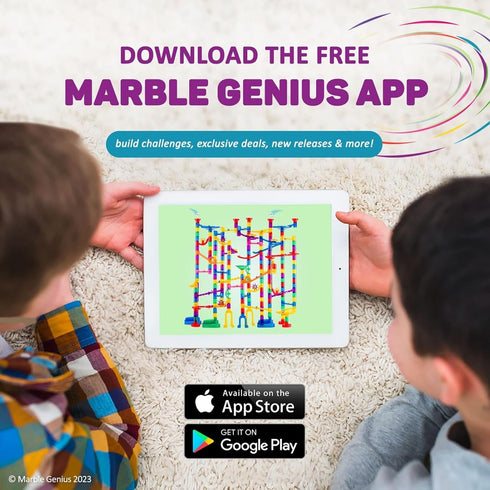 30pcs Set 4+, Marble Genius Tubes, Marble Run Accessory for Kids Ages Fun Building & Learning Educational Construction