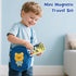 Gamcrown Set, 35PCS 3-8, City Traffic Magnetic Blocks STEM Toys for Kids Ages Travel Building Toys with Carrying Case