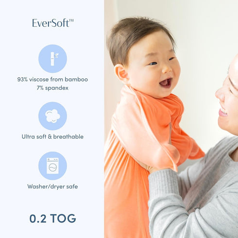 (4-8 SleepingBaby Bamboo Zipadee-Zip Transition Swaddle - EverSoft Starfish Design Breathable Wearable Blanket