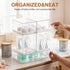 Rolheit 5 Pack Countertop, Baby Bottle Organizer - Stackable Clear Drawers with Labels, Baby Storage Solution Container