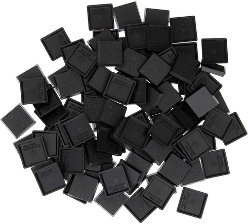 Evemodel 100PCS 25mm Square Black Miniature Model Bases for Tabletop or Miniature Wargames (25mm, 100PCS)