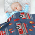 Ollabaky 30"x40" Red Fire Trucks Baby Blanket for Boys Girls Cotton Throw Blanket Swaddle Blanket for Nursery Crib