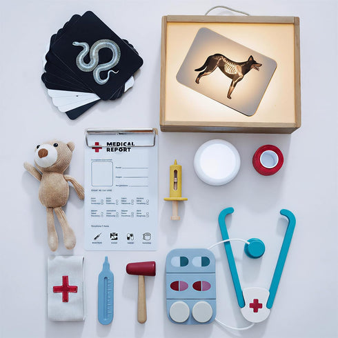 Doctor Kit for Toddlers 3-5, Pet Vet Pretend Play Toys for Kids,