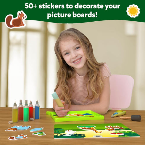 50+ 4, 5, 6, 7, 8, 9, 10 Skillmatics Sand Art Activity - Mess-Controlled DIY Animal Craft Kit with Colorful Stickers