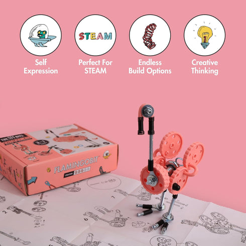 Stem Building Toys, Educational Build Your Own Robot Toy for Kids Age 6-9+, Animal Engineering Kit, Construction Gift