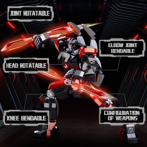 Set, 8+ Set, 585 Sluban Mech Building Samurai Building Toy for Adults, Robot Figure Toys Gifts for Age Kids and Adults