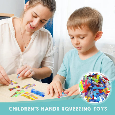 200 Jerify Pcs Marble Mesh Fidgets Toys Colorful Marble Fidgets Sensory Stress Relieve Toy Silent Quiet Toys Bulk