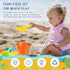 24 Sets 5 Inch Summer Didaey Sand Buckets and Shovels for Kids Small Beach Sand Pails and Shovels Toys Bulk Colorful