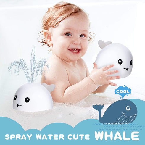 ZHENDUO Light Up Bath Toys - Automatic Spray Water Bath Toy for Toddlers, Whale Design