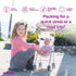 3+ Adora Baby Doll Stroller with Umbrella Shade & Ruffle Trim, Adjustable Sun Cover and Doll Accessory Storage