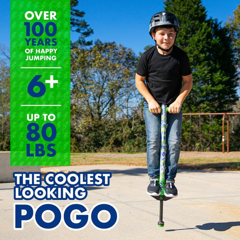 Flybar Jolt Pogo Stick for Kids - For Ages 6+, 40 to 80 Pounds, Perfect for Beginners, Outdoor Toys for Boys & Girls