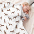 KICPOAY Doberman Pinscher Dogs Baby Swaddle Blanket for Boys and Girls, Muslin Baby Receiving Swaddle Blanket, Soft