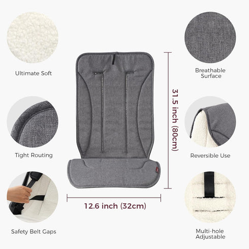Momcozy Reversible Stroller Cushion | Universal Breathable Stroller Liner | Winter Warm Car Seat Liners | Crib Carriage