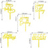 10 PCS Gold Acrylic Happy Birthday Cake Topper, Cupcake Topper Birthday Supplies Decorations