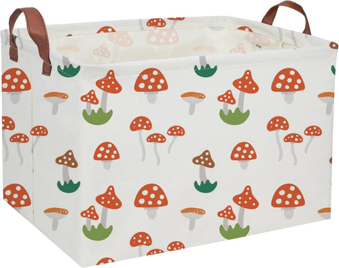 DDBASKET Kids Basket Mushroom Baskets Boys and Girls Basket Rectangular Cute Storage Bin