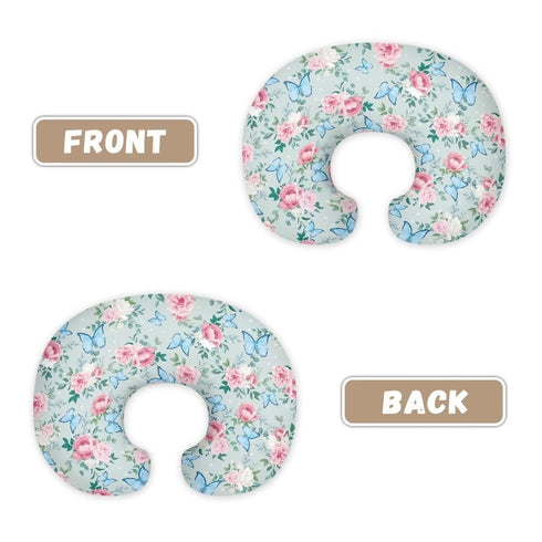 Kathyboom Butterfly Flower Nursing Pillowcase for Baby Boys Girls Breastfeeding Pillow, Breathable Ultra Soft Nursing