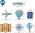 Yaaaaasss! Let The Adventure Begin Centerpieces, Travel Themed Sticks, Bon Voyage Props Set of 21 for Parties